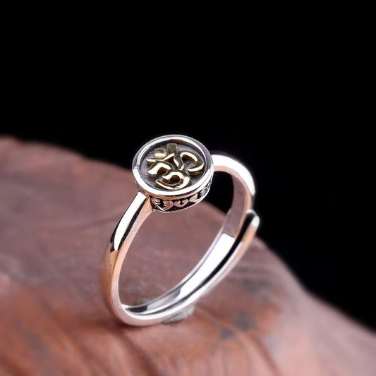 Golden Om Embrace Ring