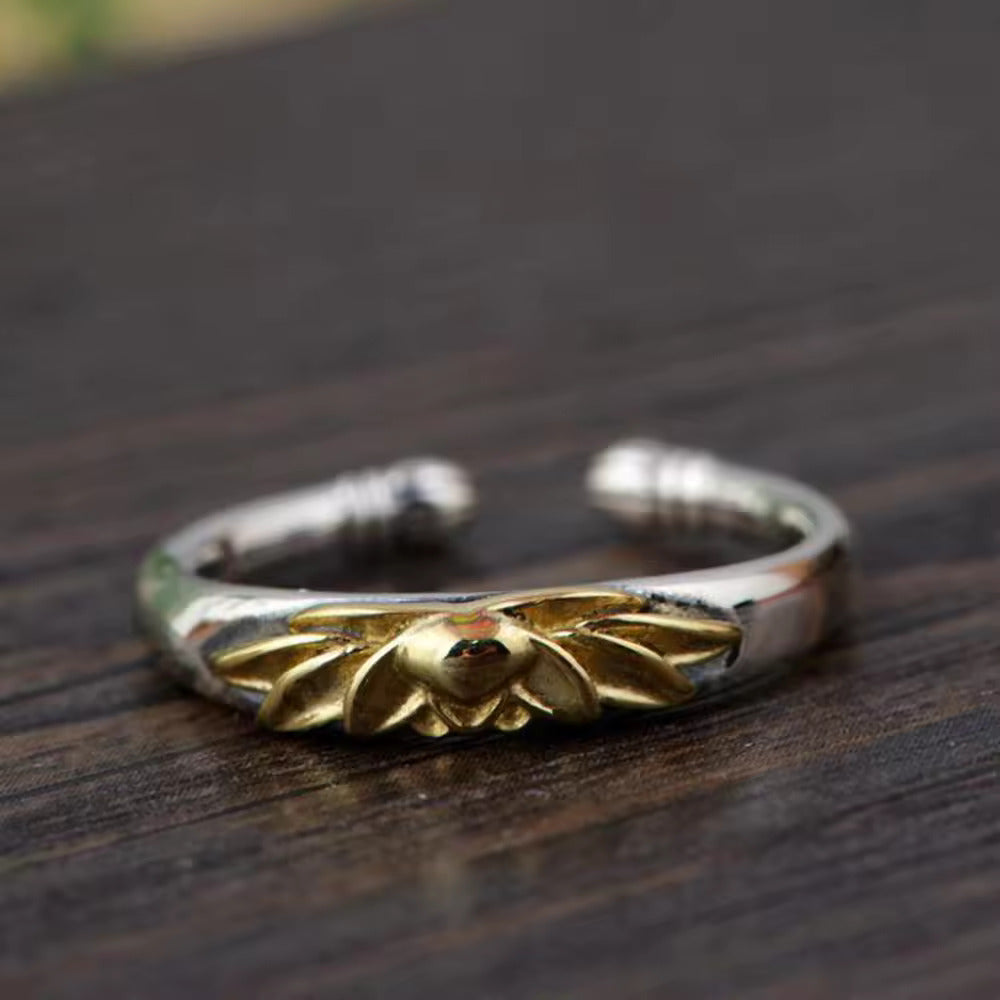 Lotus Reverie: The Silver Blossom Ring