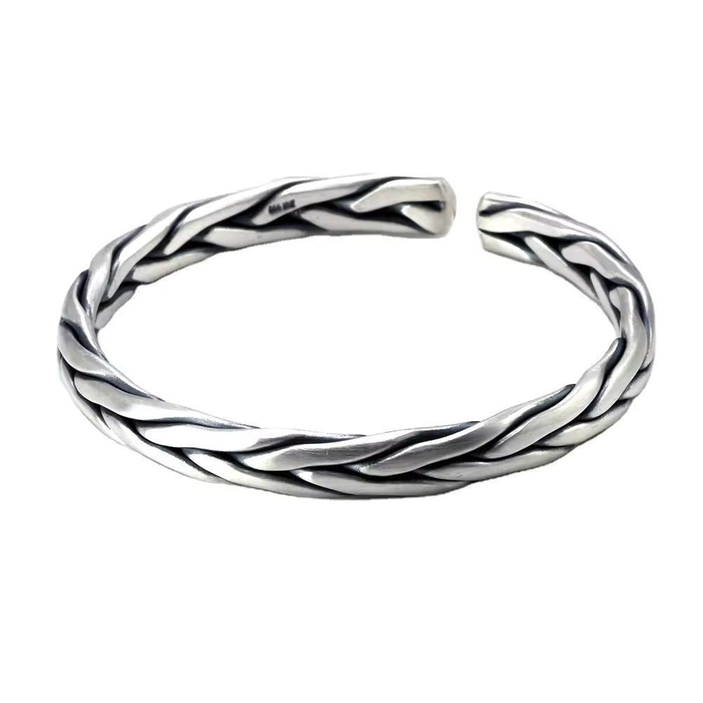 Elysian Weave: The Twisted Silver Cuff