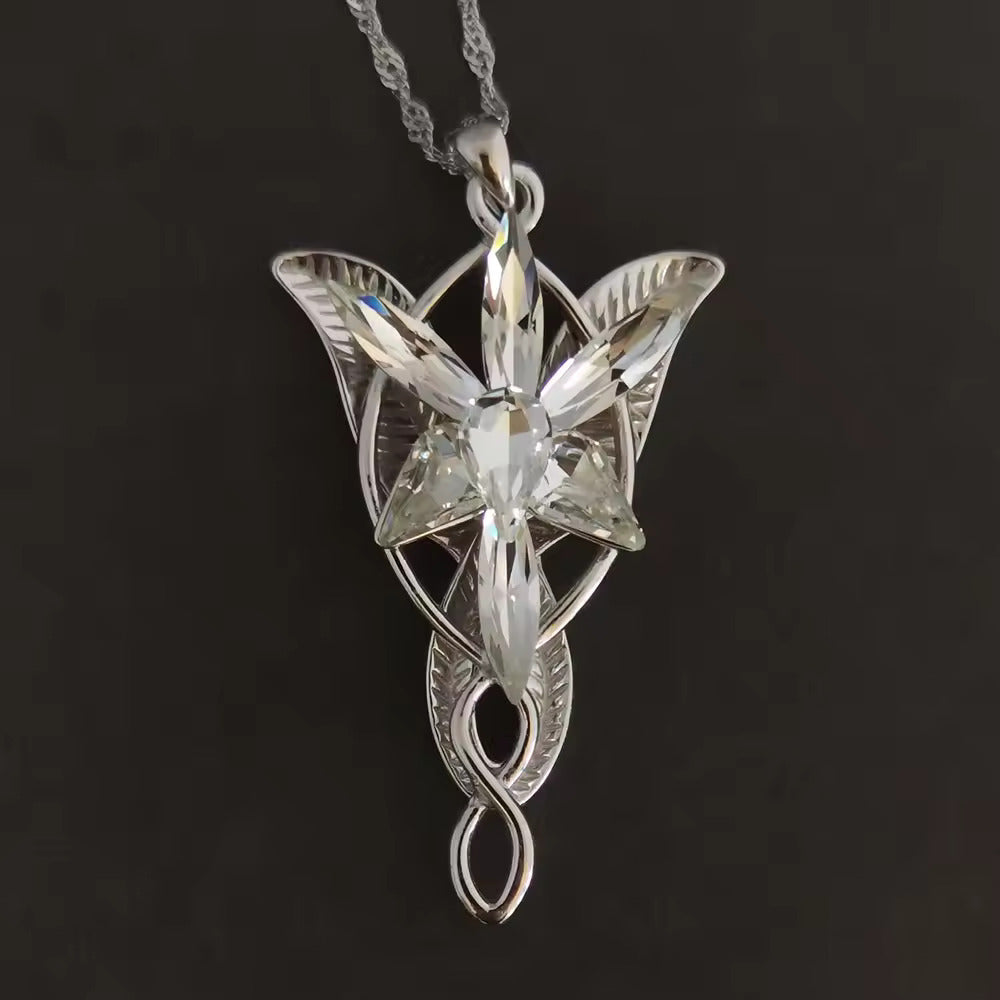 Starlit Petals: The Silver Star Pendant