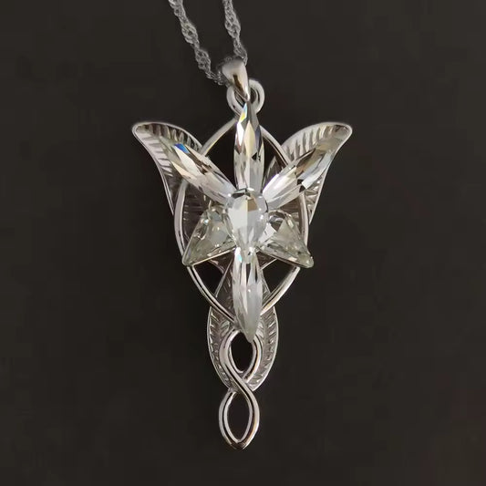 Starlit Petals: The Silver Star Pendant