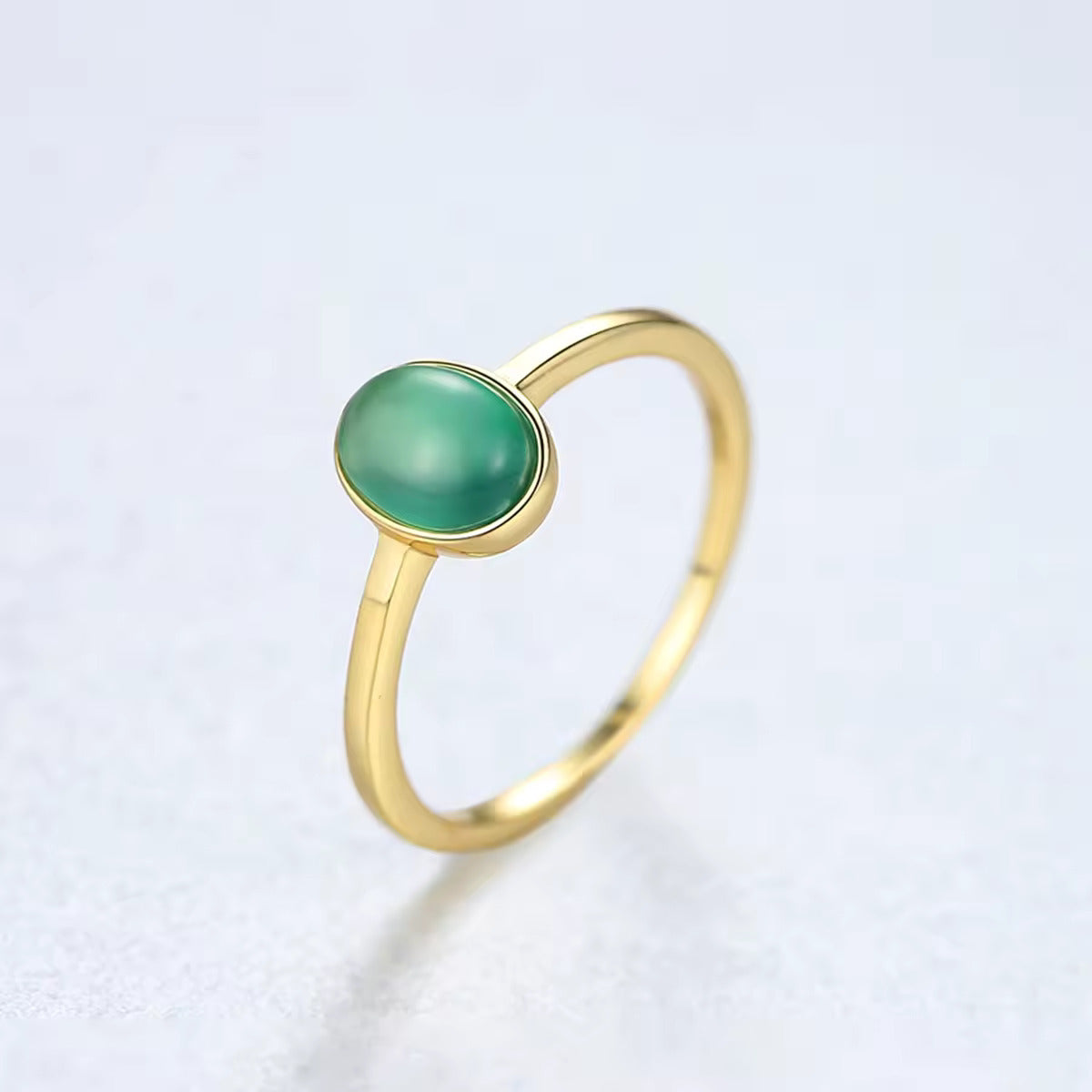 Golden Serenity Gemstone Ring