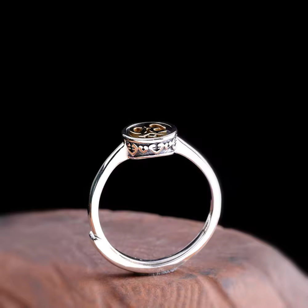 Golden Om Embrace Ring