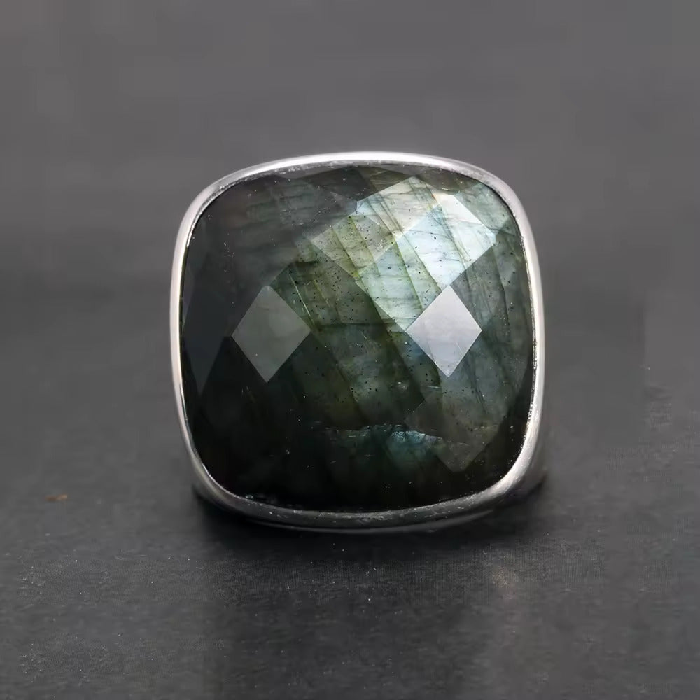 Mystic Reflections: The Labradorite Guardian Ring