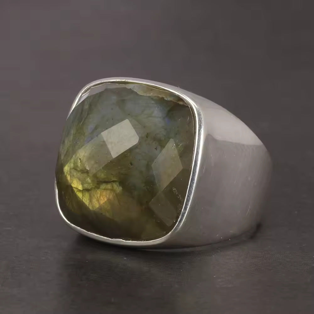 Mystic Reflections: The Labradorite Guardian Ring